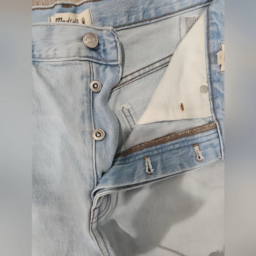 Madewell The Mom Jean Short Byer Wash Fray Hem Size 30 - Picture 5 of 9